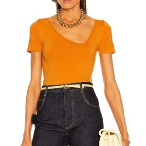 Simon Miller "Juri" Stretch Bodysuit in Caramel